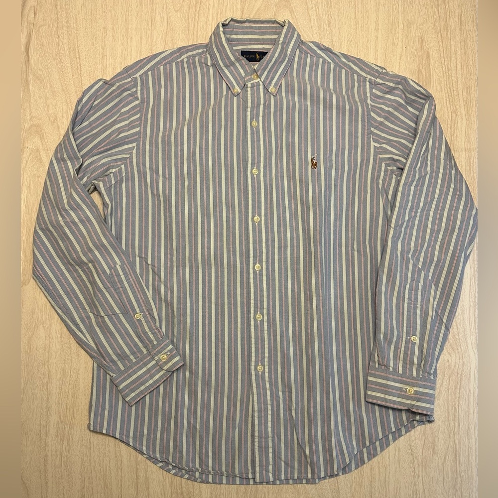 Ralph Lauren Men's Multicolor Striped Button Down Shirt